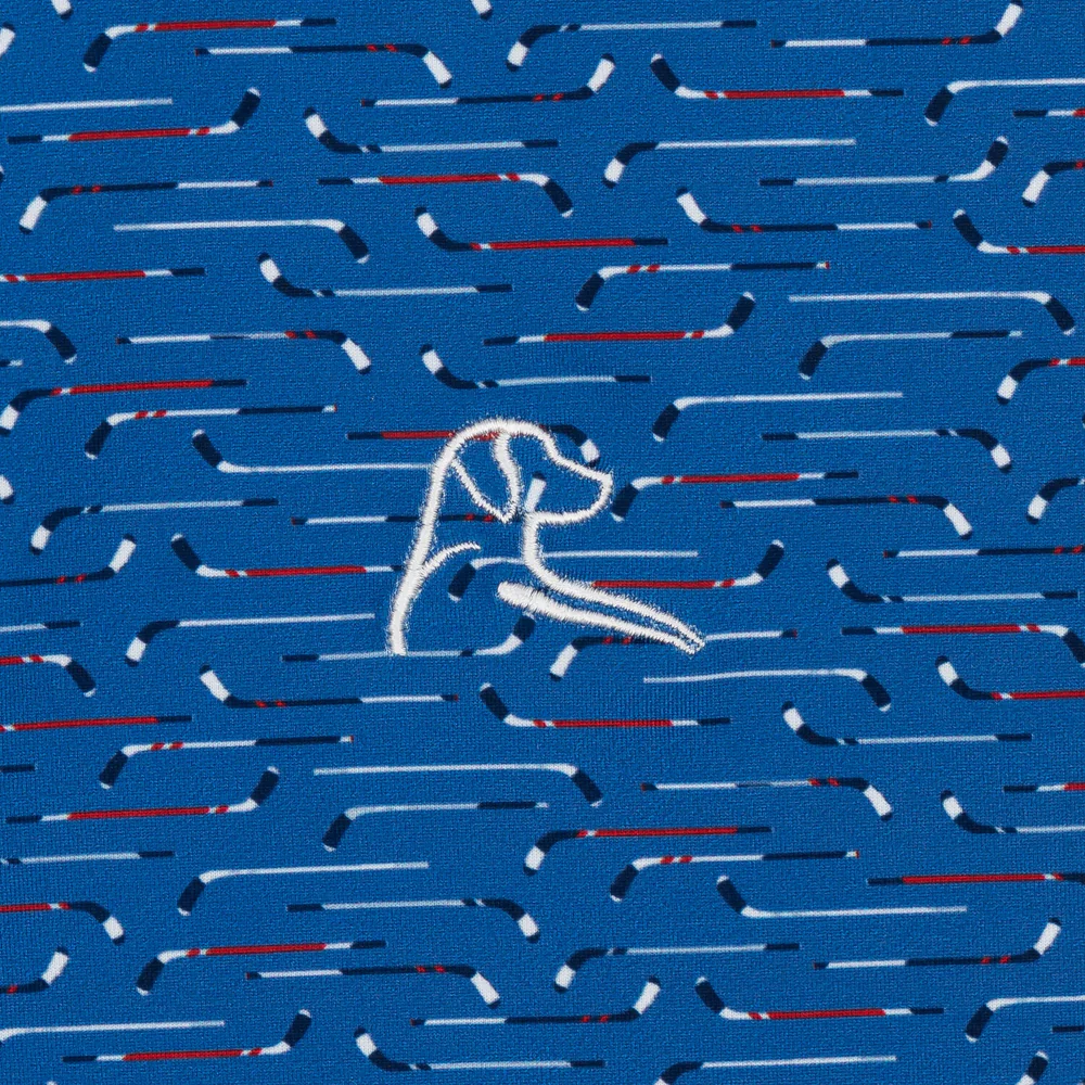 The Twig Men's Short Sleeve Performance Polo Short Stop Blue