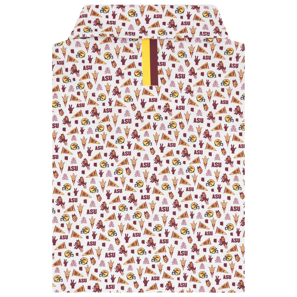 The Arizona State Gameday Men's Short Sleeve Collegiate Polo White