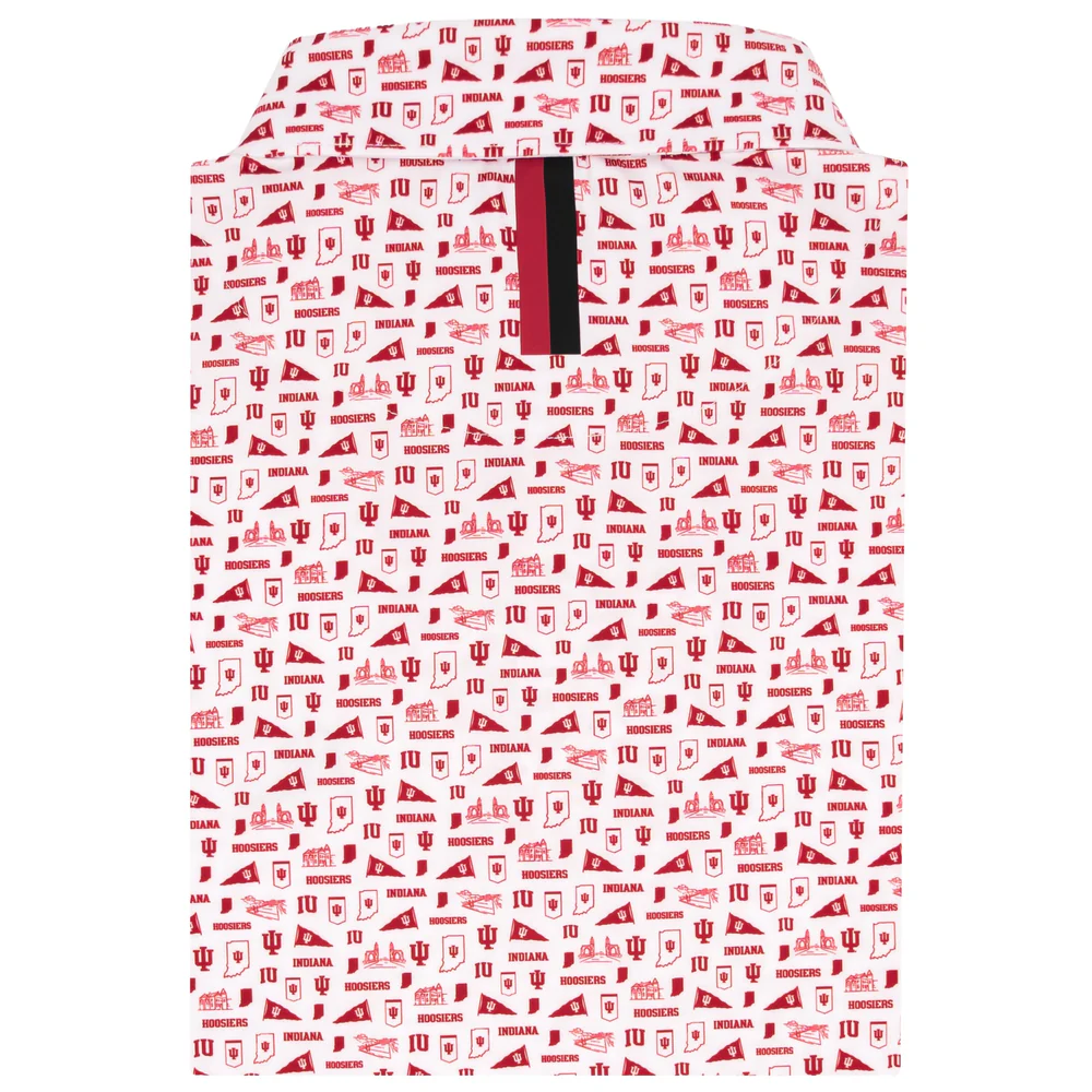 The Indiana Gameday Men's Short Sleeve Collegiate Polo White