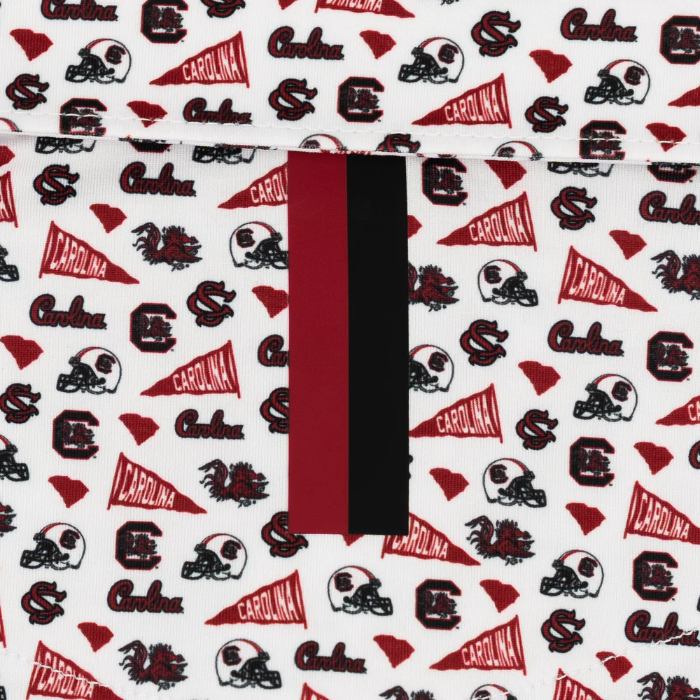 The South Carolina Gameday Men's Short Sleeve Collegiate Polo White