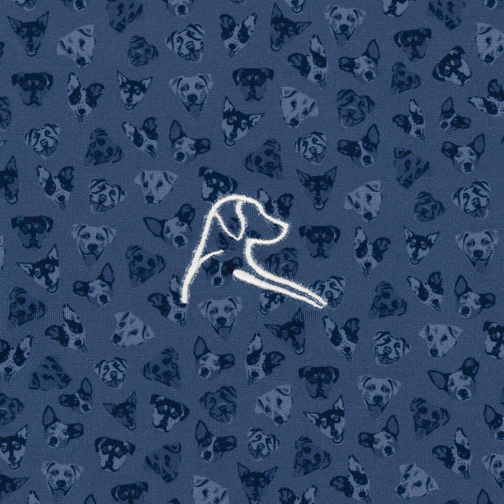 The Rescue Men's Short Sleeve Performance Polo Slate Blue