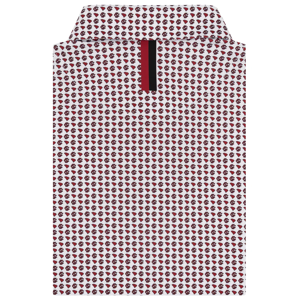 The South Carolina Go Cocks Men's Short Sleeve Collegiate Polo White