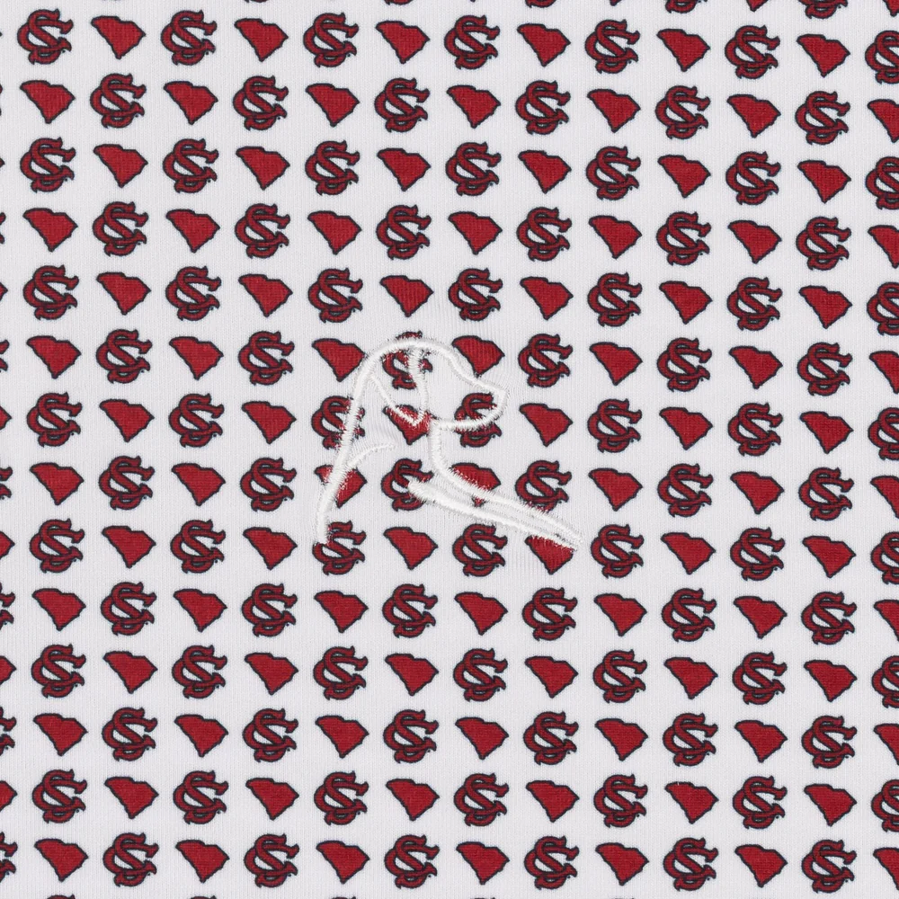 The South Carolina Go Cocks Men's Short Sleeve Collegiate Polo White