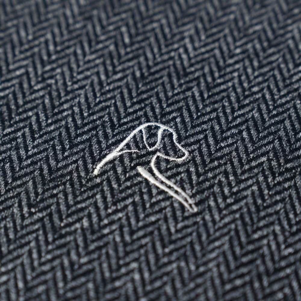 Herringbone Jacquard Performance Q-Zip Men's Performance Q-Zip Black/White