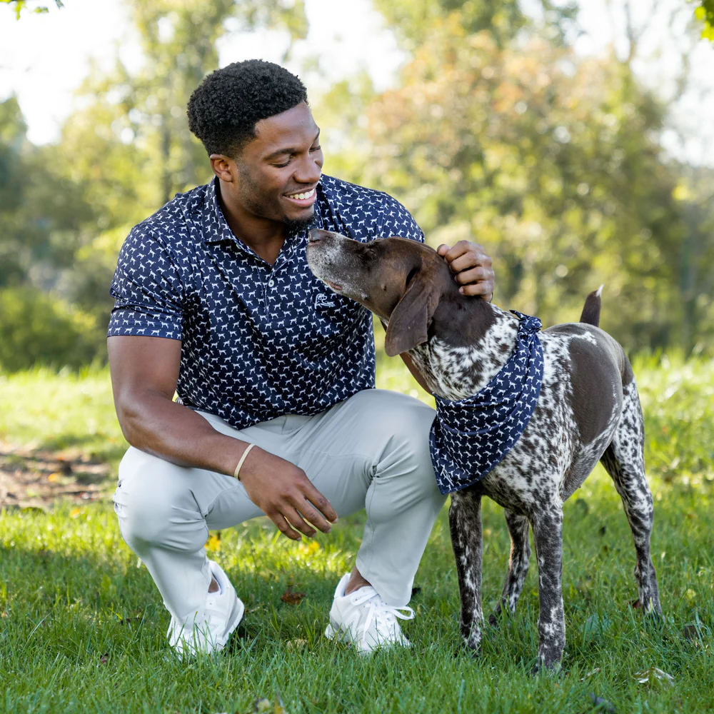 The GSP Men's Short Sleeve Performance Polo Evening Navy