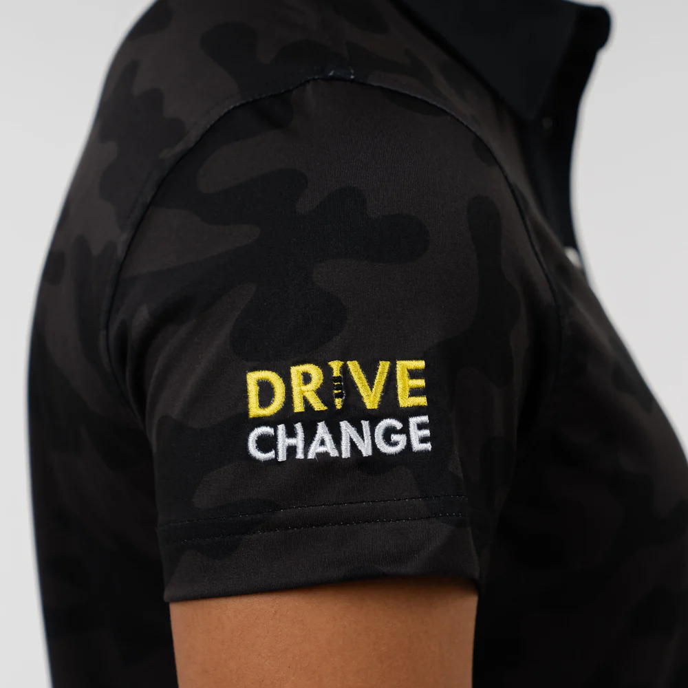 Ruck Camo Performance Polo - Drive Change Women's Short Sleeve Performance Polo Black - Drive Change