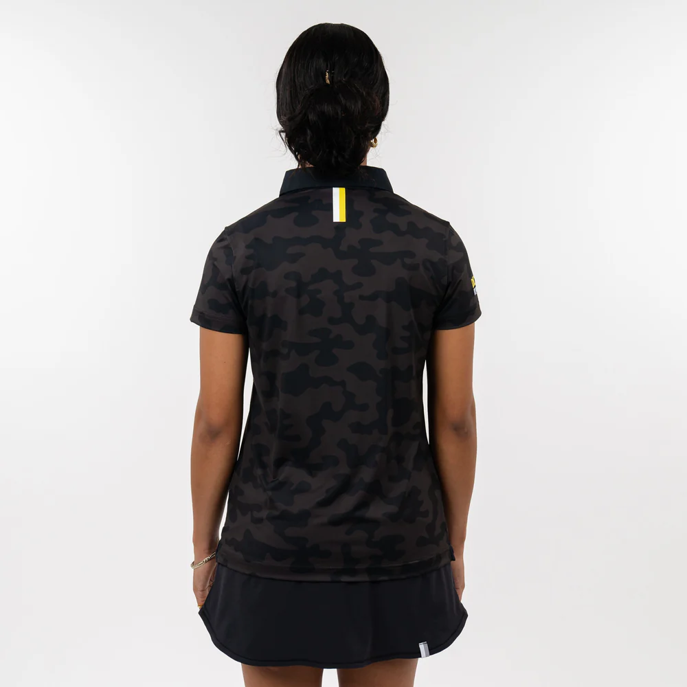 Ruck Camo Performance Polo - Drive Change Women's Short Sleeve Performance Polo Black - Drive Change