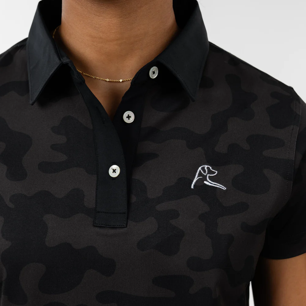 Ruck Camo Performance Polo - Drive Change Women's Short Sleeve Performance Polo Black - Drive Change