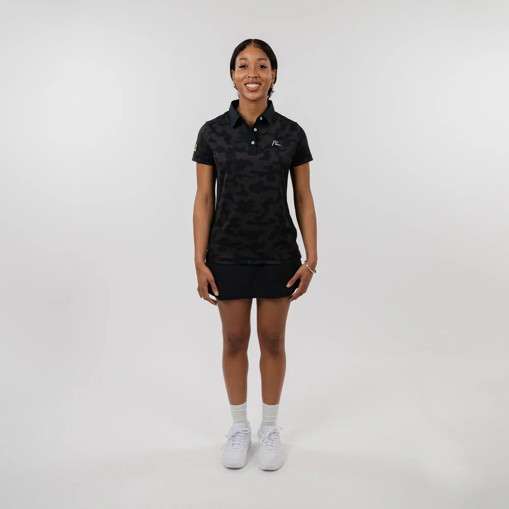 Ruck Camo Performance Polo - Drive Change Women's Short Sleeve Performance Polo Black - Drive Change