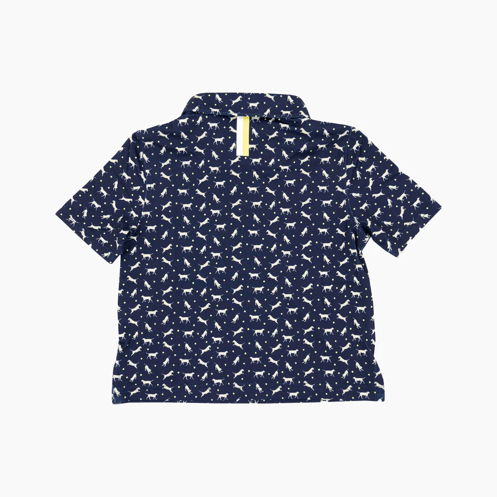 The Lil' Yellow Lab Toddler Short Sleeve Performance Polo Admiral Navy