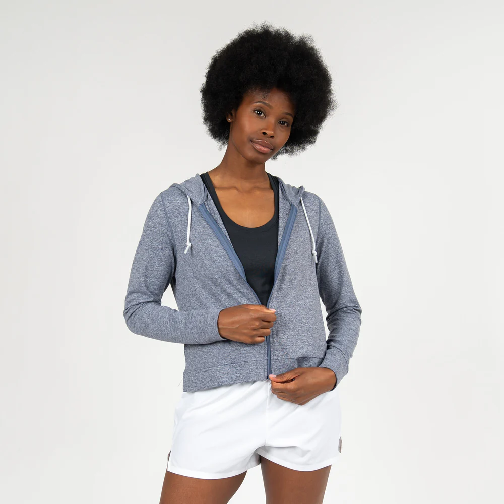 Tempo Performance Full-Zip Hoodie Women's Tempo Performance Full-Zip Hoodie Heather - Steel Grey