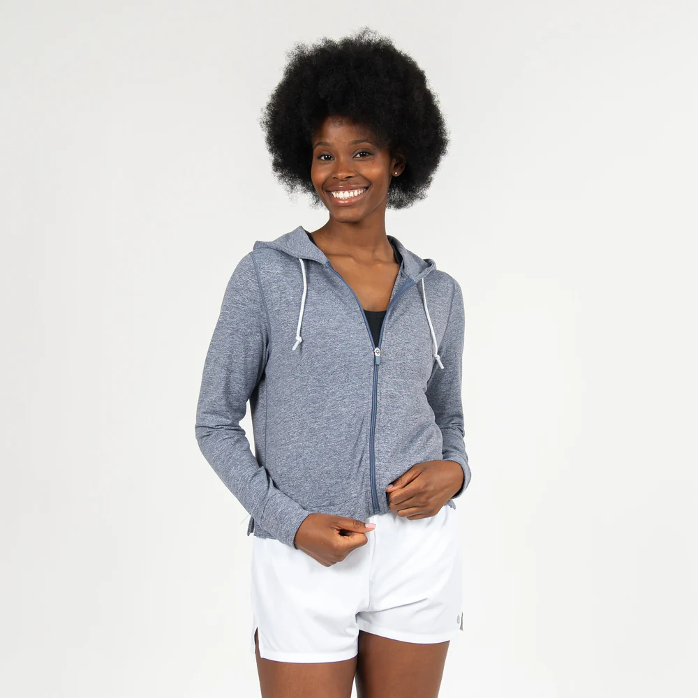 Tempo Performance Full-Zip Hoodie Women's Tempo Performance Full-Zip Hoodie Heather - Steel Grey