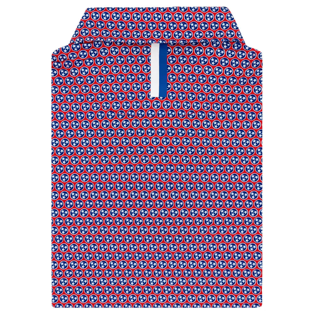 The Volunteer Men's Short Sleeve Performance Polo Classic Red