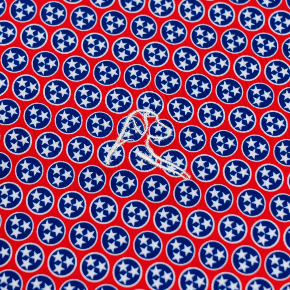 The Volunteer Men's Short Sleeve Performance Polo Classic Red