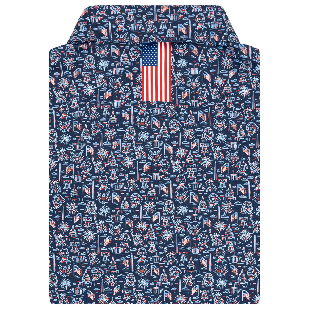 The American Icon Men's Short Sleeve Performance Polo Fleet Navy