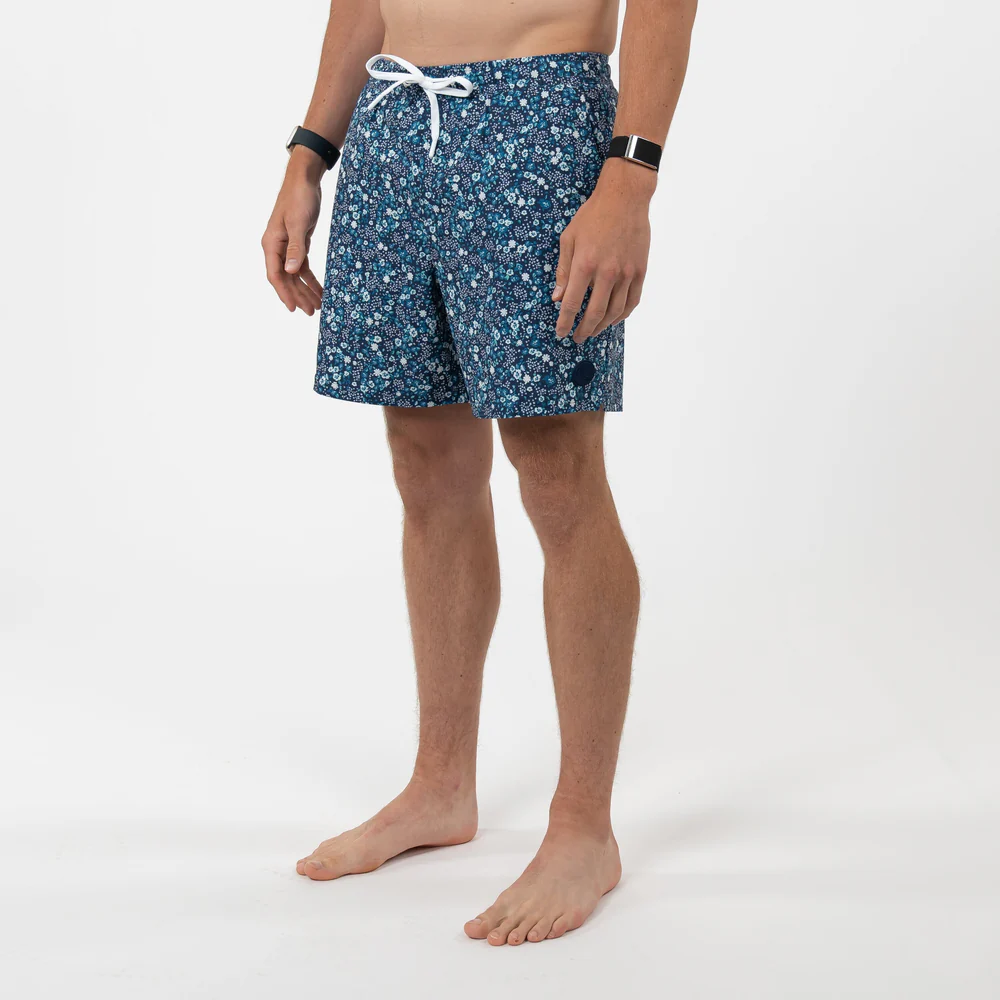 Medley Swim Trunk Men's Medley Swim Trunk Floral Oasis - Fleet Navy