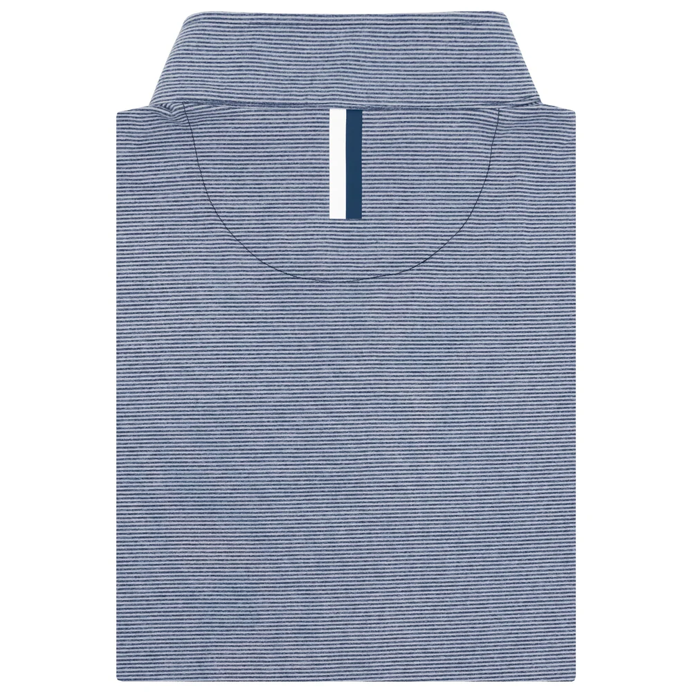 Riva Heather Stripe Performance Q-Zip Men's Performance Q-Zip Fleet Navy/White