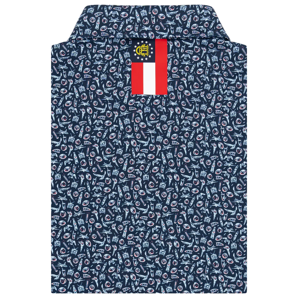 The ATL Men's Short Sleeve Performance Polo Fleet Navy - GA