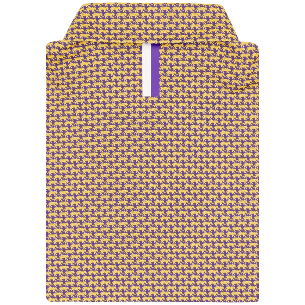 The LSU Mike The Tiger™ Men's Short Sleeve Collegiate Polo Honey Gold