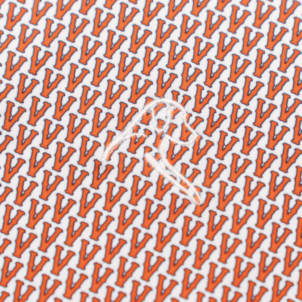 The UVA Cavalier™ Men's Short Sleeve Collegiate Polo Blaze Orange